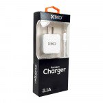 Wholesale Micro V8V9 Dual Port Small Wall Charger 2 in 1 - 2.1A (Wall - White)